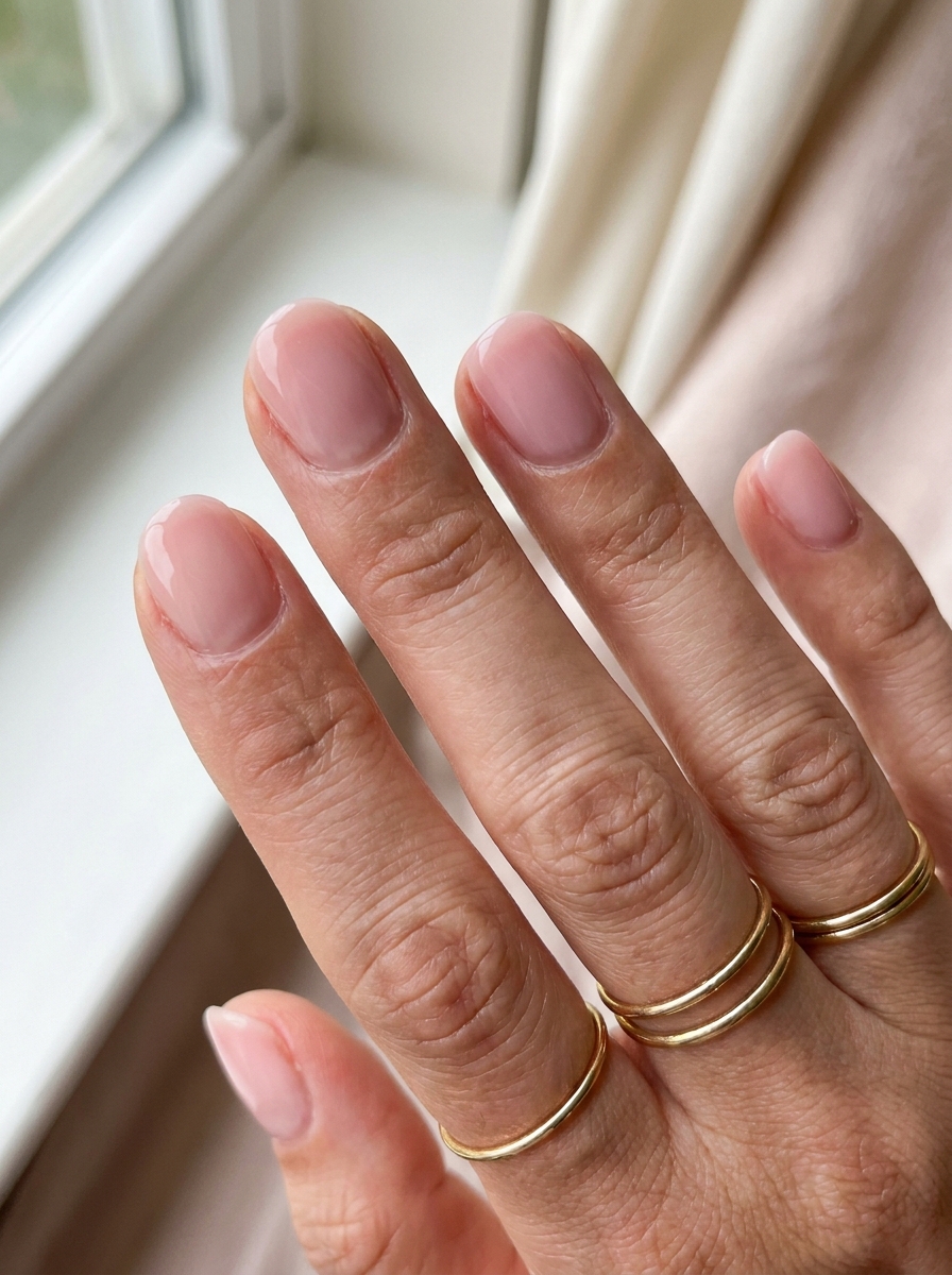 Kurze Soft Pink Nägel als Kurze helle Nägel Inspiration 2026